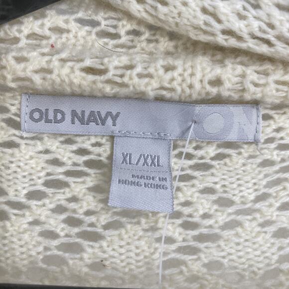 Y2K Old Navy Wrap Crochet Knit Cardigan Women’s Xl/XXL Boho Grunge Western 995 - Picture 2 of 9